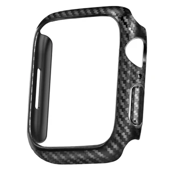 Fibra de Carbon Model Watchcase pentru Apple Watch Seria 7 41mm 45mm PC Caz cu Ecran Protector de Acoperire pentru IWatch 7 Coajă de Protecție