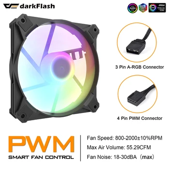 Darkflash 4Pin PWM 5V 3Pin ARGB Calculator Radiator Cooler Radiator 12cm de Răcire Ventilator pentru Șasiu PC Caz de Răcire cu Apă Accesorii