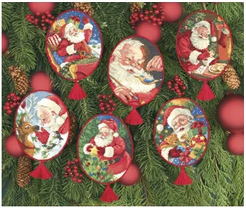 Amishop Calitate De Top Minunat Numărat Goblen Kit Ornament Mos Craciun Tatăl Cadou De Crăciun Ornamente Pentru Pomul De Dim 08755