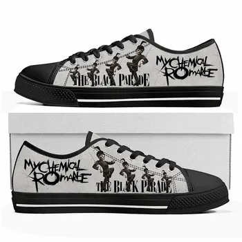 My Chemical Romance Trupa De Rock Low Top De Înaltă Calitate Adidasi Barbati Femei Adolescent Panza Adidas Casual Pereche De Pantofi Personalizate De Pantofi