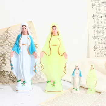 Catolici Fecioara Maria Statuie Figura Manual Figurine Religioase Cadou De Crăciun Pentru Desktop Acasă Ornamente Decorative