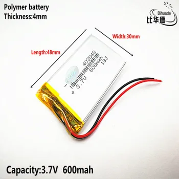 (transport gratuit)Baterie 043048 600mah baterie litiu-ion polimer produse de calitate de calitate de CE FCC ROHS certificare