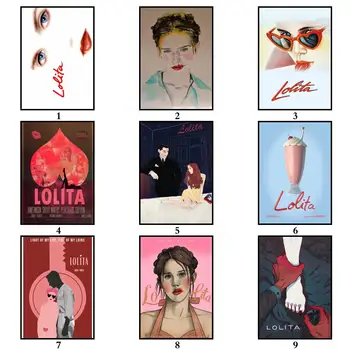 18 Modele de Adrian Lyne Filmul Lolita Documentație Poster opera de Arta Fantezie Perete Autocolant pentru cafenea Bar A3