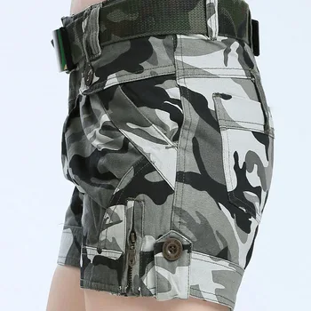 Marfă De Vară Pantaloni Scurți Casual Ladies Militari Ai Armatei Multi-Buzunar De Camuflaj Vrac Femei Din Bumbac Pantaloni Scurți Cald