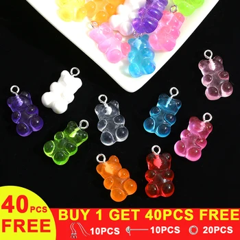 10-40 BUC Animal Gummy Bear Margele Drăguț Bomboane Colorate Margele Acrilice pentru a Face Bijuterii Colier Cercei Danglars Cadou de Crăciun