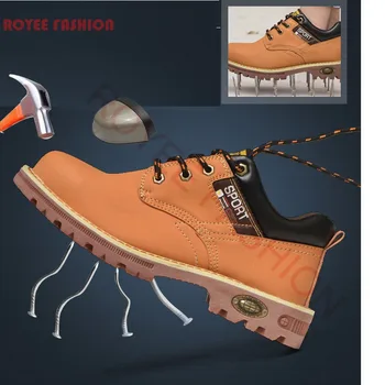 2023 Nou în Cizme de Iarna Puncție Dovada Pantofi de protecție Cizme de protecție Oameni Steel toe Pantofi de Lucru Pentru Bărbați Cizme Încălțăminte