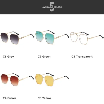 ZFYCOL Epocă de Mari dimensiuni Cadru ochelari de Soare Femei 2023 Brand de Lux de Designer de Moda de petrecere a timpului Liber, vacanta, Ochelari de Soare Retro Nuante UV400