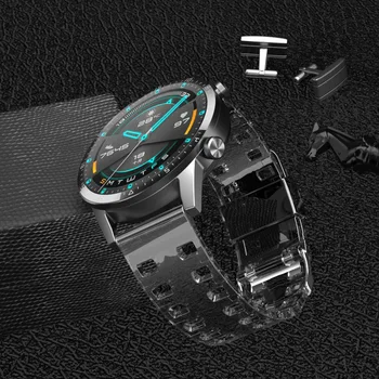 Noi Acrilic Transparent de Silicon Trupa Ceas Pentru Samsung Galaxy Watch 42mm 46mm Curea Sport brățară Brățară Pentru Ceas Huawei Gt 2