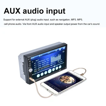 7-inch Bluetooth-Auto compatibil MP5 87 5-108Mhz Radio Camera de mers inapoi Dublu Din Navigație Multimedia Player Accesoriu