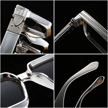 SHAUNA Retro Piața de Lux ochelari de Soare pentru Femei Brand de Moda Designer de Colorat Ochelari de Nuante UV400 Bărbați Oglindă de Argint, Ochelari de Soare