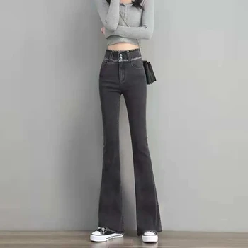Vintage Flare Jeans Pentru Femei Toamna Anului Nou Record Wasit Slim Pantaloni Drepte Largi Casual Vaqueros Pantalones 2022 Moda