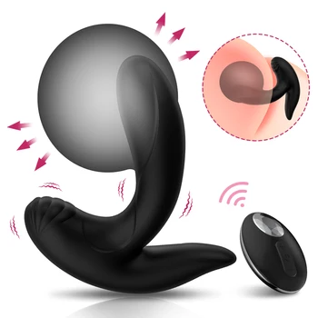 Gonflabile Dildo Vibrator Anal Plug Dop de Fund de Prostata Stimulator de Control de la Distanță Anal Vibrator pentru Barbati Sex Femei Jucării pentru Adulți