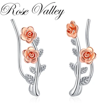 Rose Valley Floare Trandafir Cercei pentru Femei Moda Bijuterii Cercei Picătură Fete Ziua de nastere Cadouri Legăna Cercei