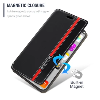 Pentru Tecno Pop 6 Pro Caz de Moda Multicolor inchidere Magnetica din Piele Flip-Caz Acoperire cu Suport Card de 6.6 cm