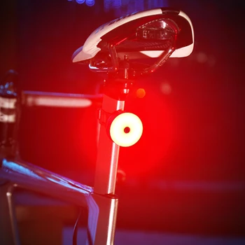 Led-Ul Rosu Din Spate Lumina De Biciclete De Înaltă Vizibilitate Rechargebale Usb Biciclete Coada Lumina De Forma Rotunda Multifunctionala Intermitent Lămpi De Biciclete