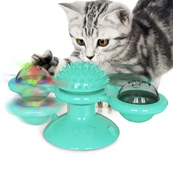 Cat Moară de vânt Jucărie Amuzant Masaj Rotativ Jucării Pisica cu Catnip LED Mingea de Curățare Dinți, Produse pentru animale de Companie pentru Dropshipping