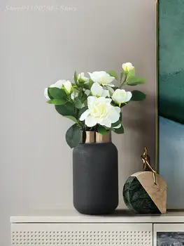 Vaza ceramica de Aur Geometrie Abstractă Decorațiuni interioare Moderne Hidroponice Aranjament de Flori Accesorii, Vaze pentru Flori