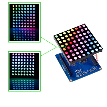 SunFounder 8x8 Plin de Culoare RGB LED-uri de Matrice Driver Scut + RGB Matrice Ecran Pentru Arduino