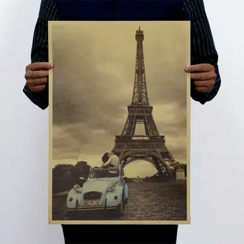 Turnul Eiffel din Paris este decorat cu 51x35.5 cm postere vechi