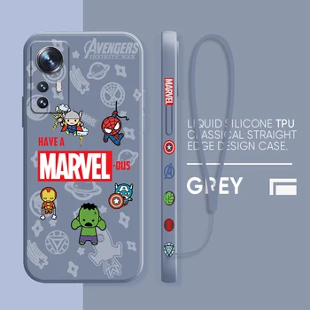 Marvel Erou Hulk Desene animate Caz de Telefon Pentru Xiaomi Mi 12 12T 11 11T 10 10T 9 9SE Pro Lite Ultra A3 Lichid Stânga Coarda Acoperi Coque Capa
