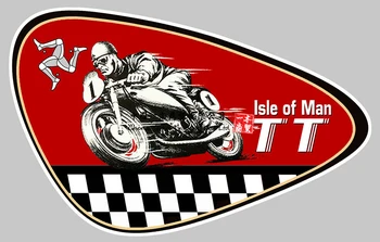 Autocolant Isle Of Man Tt Motociclist Ile De Man Tourist Trophy Autocollant Moto Motorrad Decalcomanii