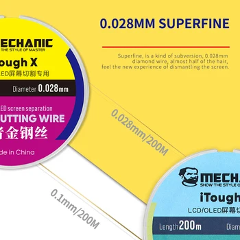 10buc/Lot MECANIC Duritate Mare din Oțel Special de Tăiere Sârmă pentru Telefon Mobil LCD Ecran OLED de Separare Linia de Tăiere Instrument de Reparare
