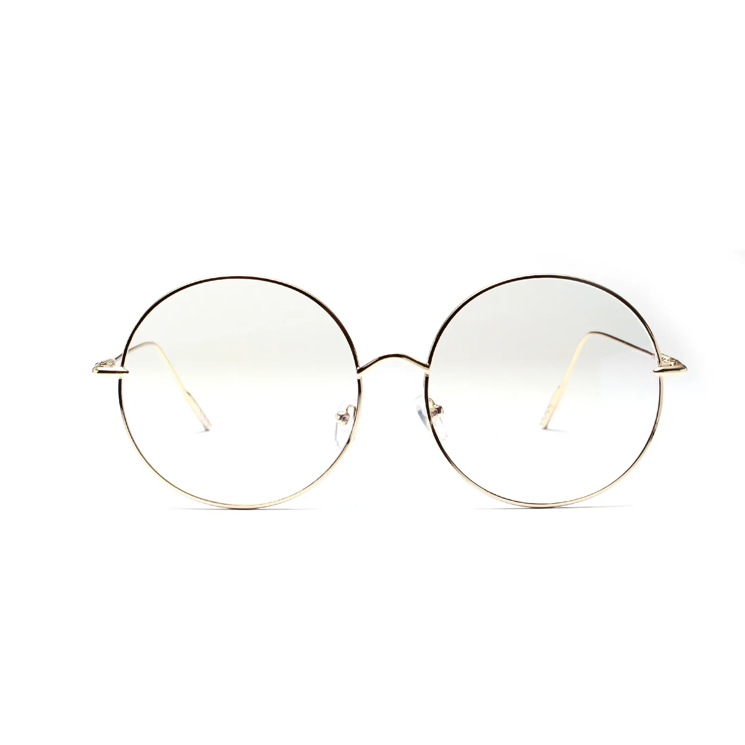Cadru metalic rotund plat ochelari de sex feminin subțire cadru decorativ ochelari pentru bărbați și femei uv400